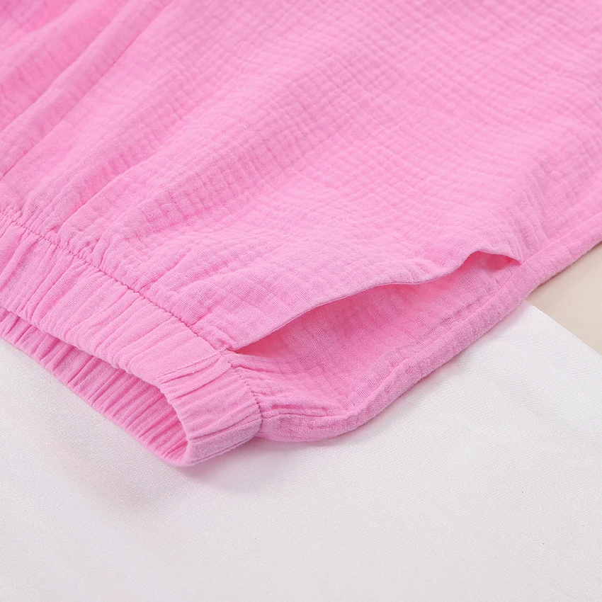 Women's Turn-Down Collar Nine Quarter Sleeve Sleepwear