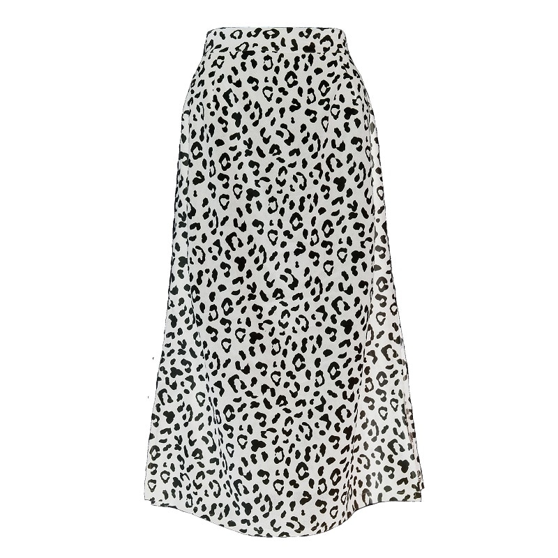 Women's Elegant Leopard Pattern Midi Skirts