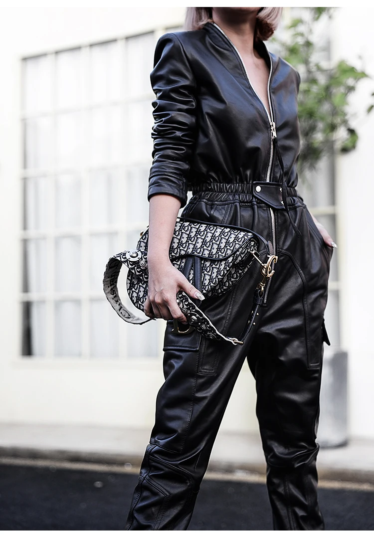 Women's Eco-Leather Jumpsuit