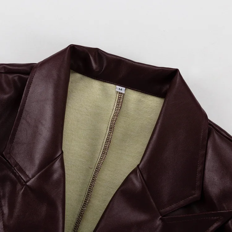 Tossy Vintage PU 2 Piece-Set Trousers Female Lace-Up Pocket Fashion Outwear Streetwear Autumn 2024 Patchwork Women's Pants Sets