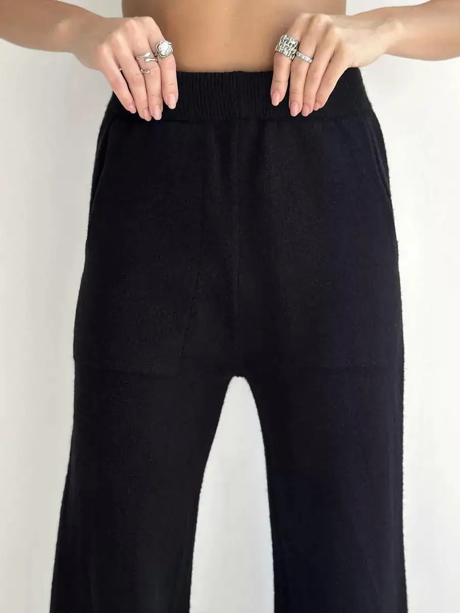 Tossy Knit Zipper Women's Pants Sets For Women Slim Lapel Long Sleeve Pullover And Patchwork Straight Legg 2 Piece-Set Winter