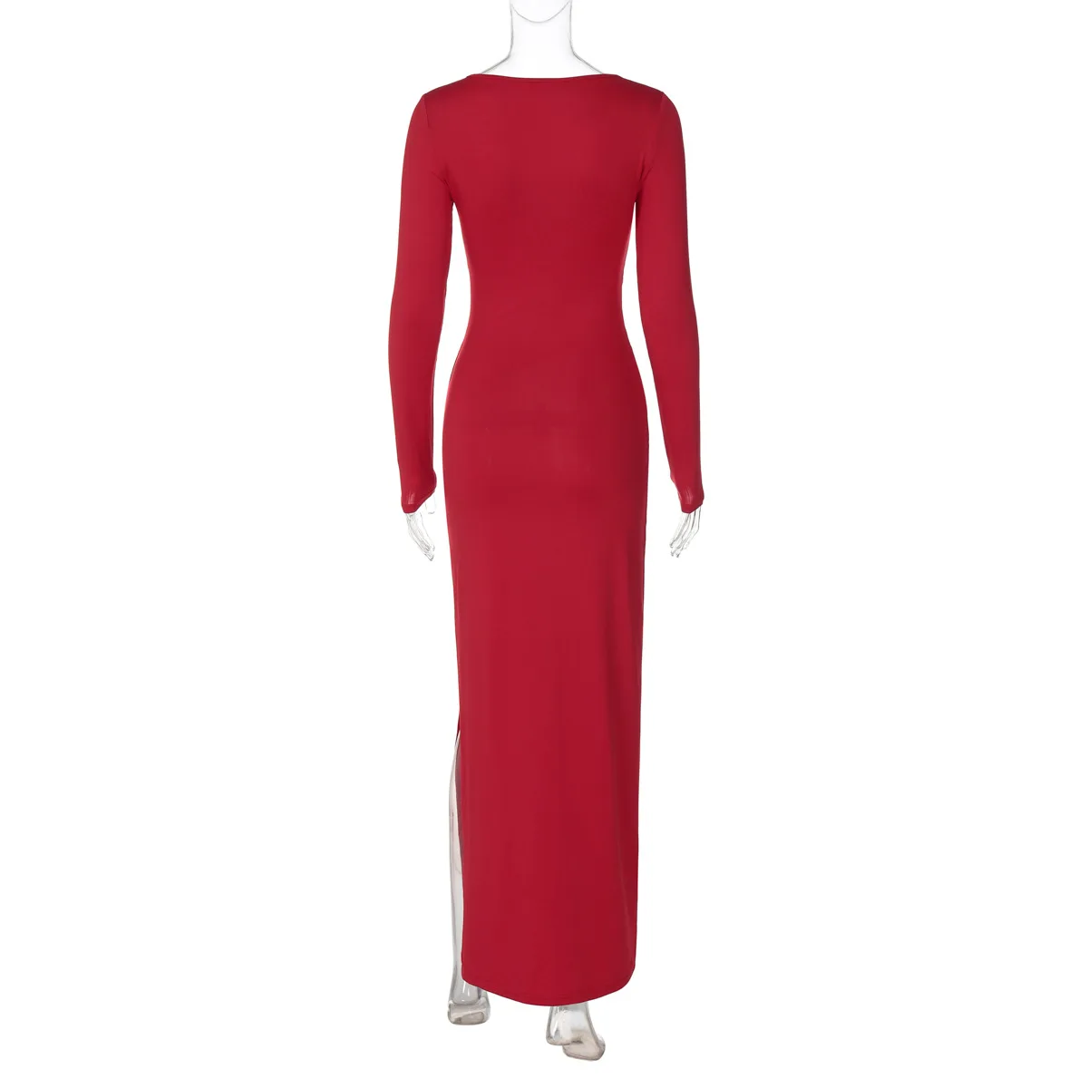 Patchwork Side Split Maxi Dress