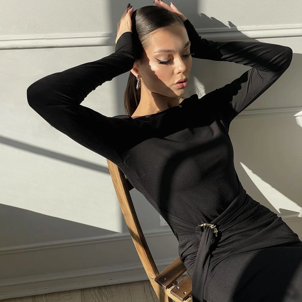 Patchwork Side Split Maxi Dress