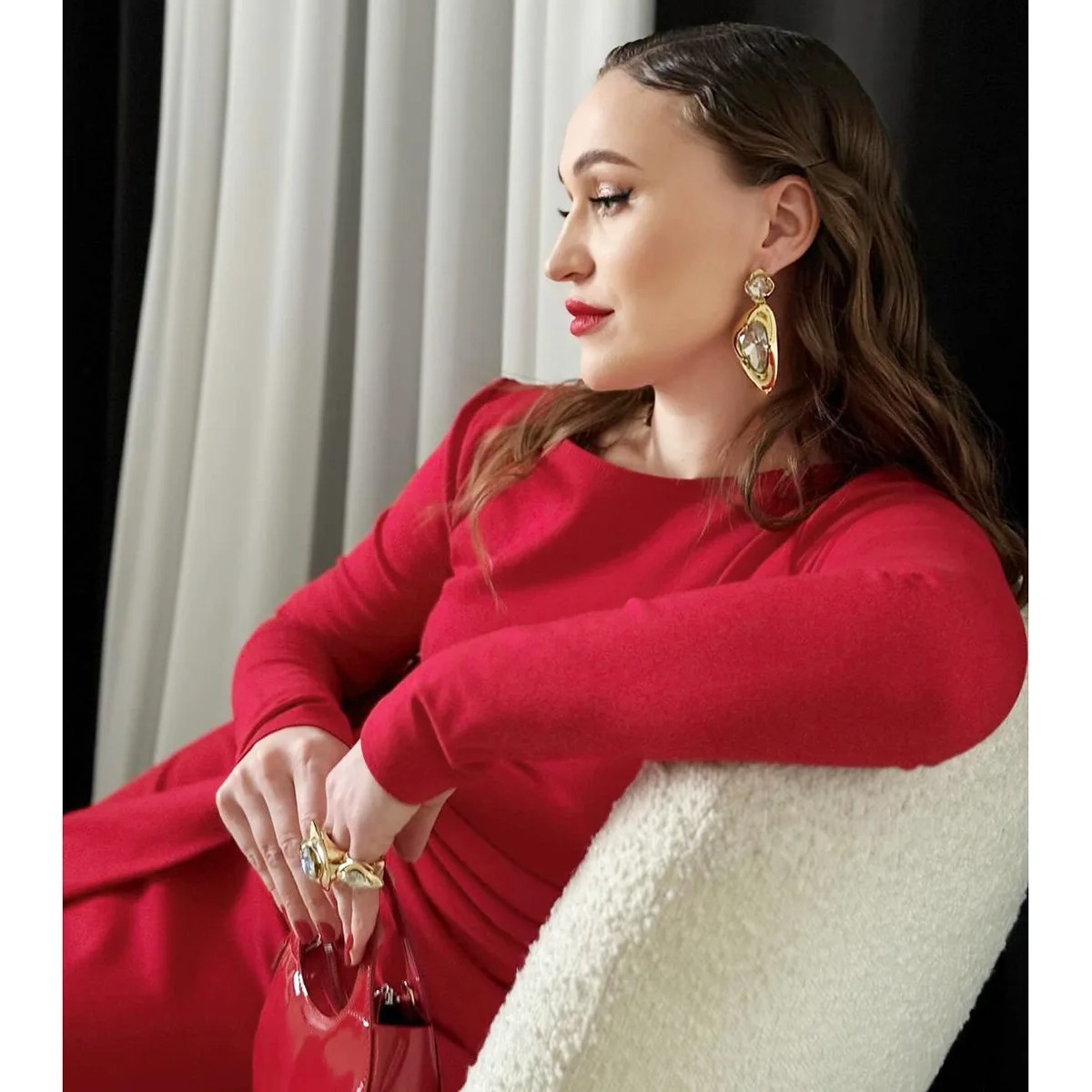 Patchwork Side Split Maxi Dress