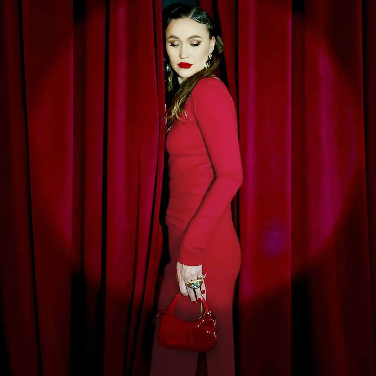 Patchwork Side Split Maxi Dress