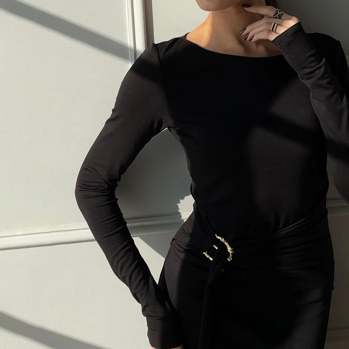 Patchwork Side Split Maxi Dress