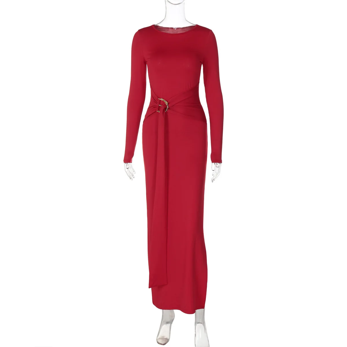 Patchwork Side Split Maxi Dress